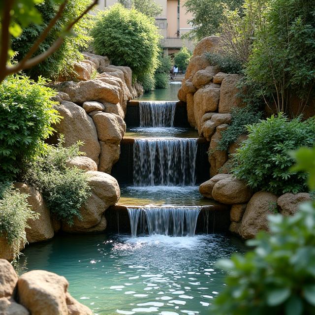 Giardino con cascata decorativa a Firenze